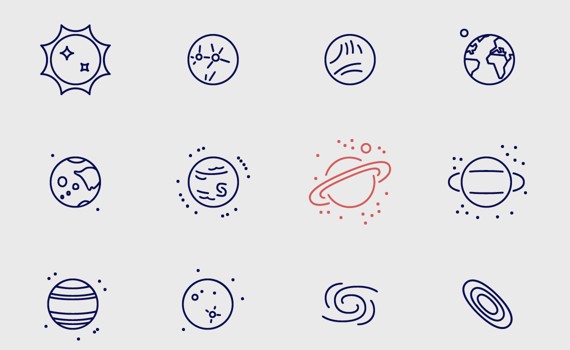 Infinity space icons
